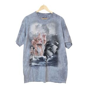 The Mountain Krakitten Gray Short Sleeve T-shirt Men's XL Kitten Ship Storm